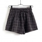 2016夏季欧美风时尚女装格子短裤修身显瘦百搭女裤裙潮款多色热裤
